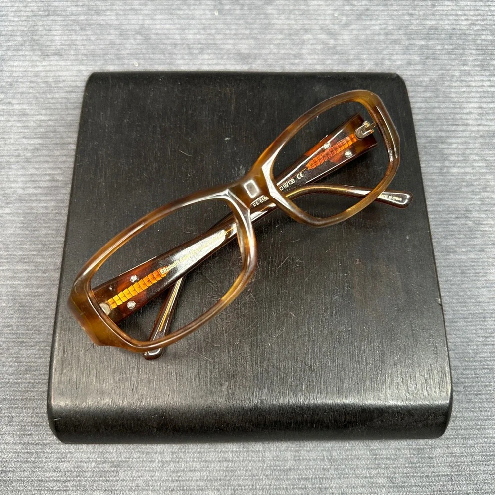 Elizabeth Arden EA 5168-1 Brown Tortoise Rectangular Y2K Eyeglasses Frames 54mm